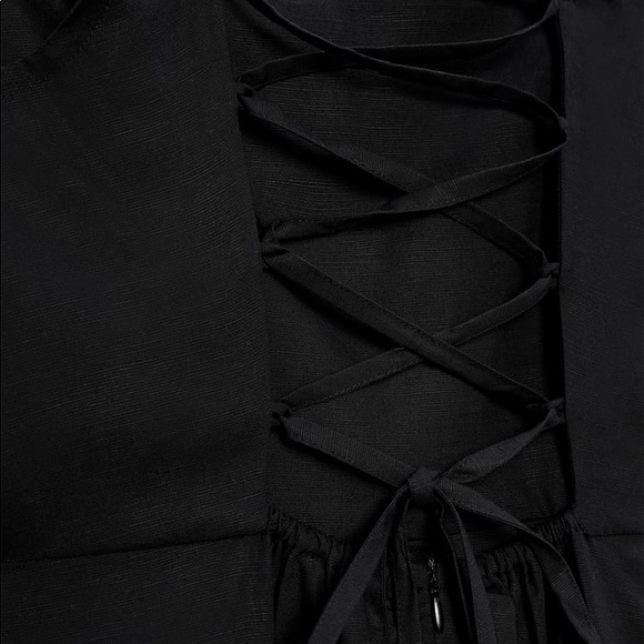 Corset-Back Black Midi Dress - Picture 9 of 9
